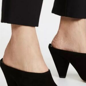 Vince Black Suede Mules,6.5 heels